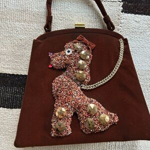 Vintage Handbag One of a Kind! 50s Beaded Poodle Design